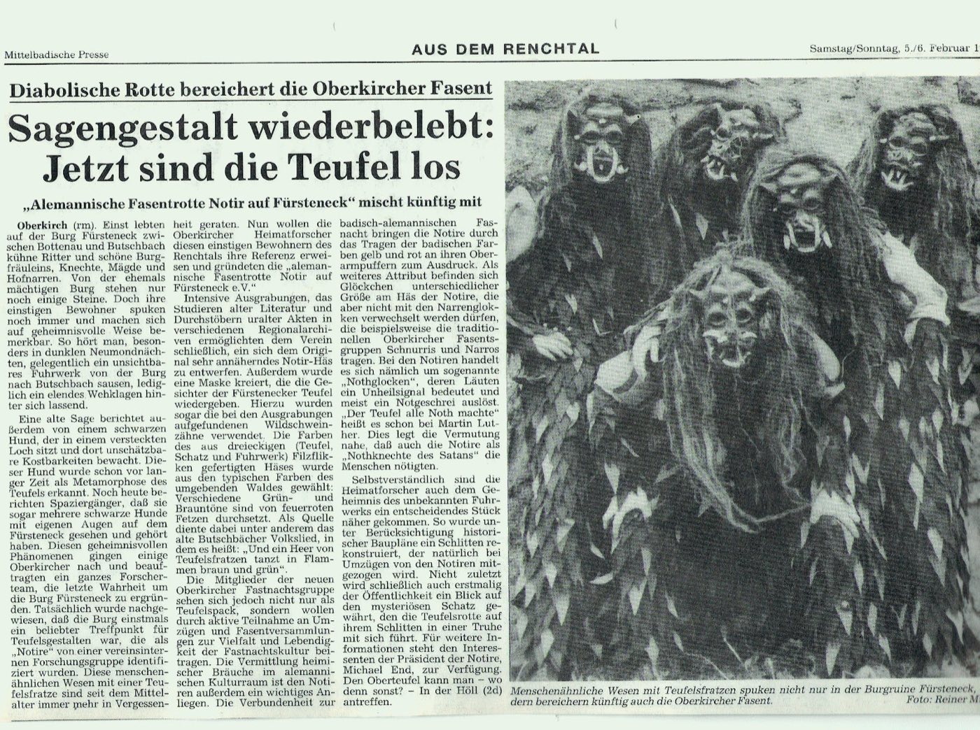 Zeitungsausschnitt: Gründungsbericht 1994