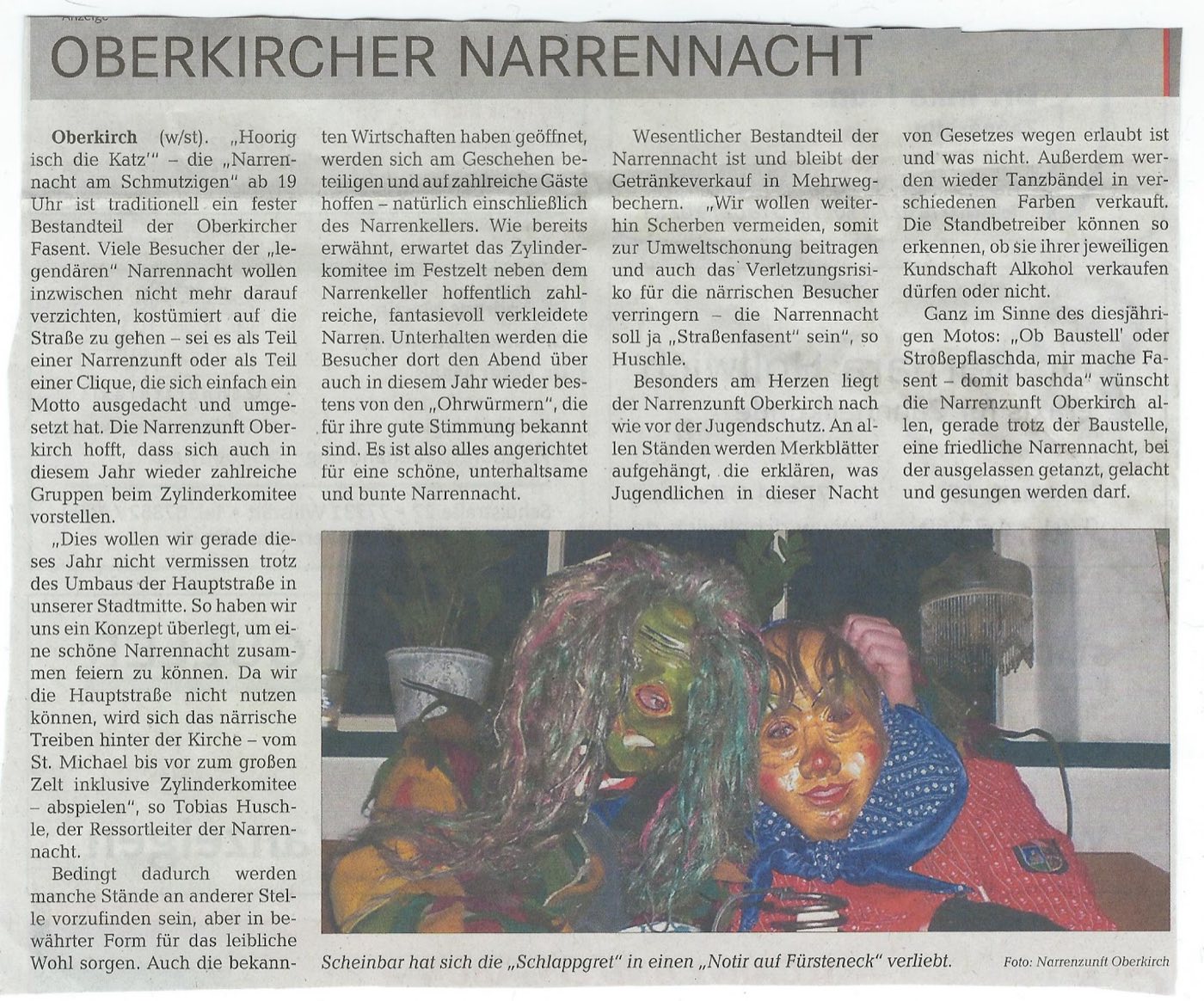 Zeitungsausschnitt: Schmutziger 2017